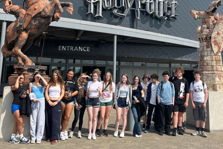 Greenhill students at the Warner Brothers ‘Making of Harry Potter' Studio Tour in London