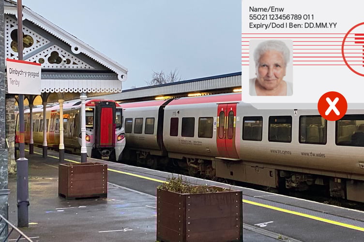 Welsh Concessionary Travel Card / Tenby Railway Station