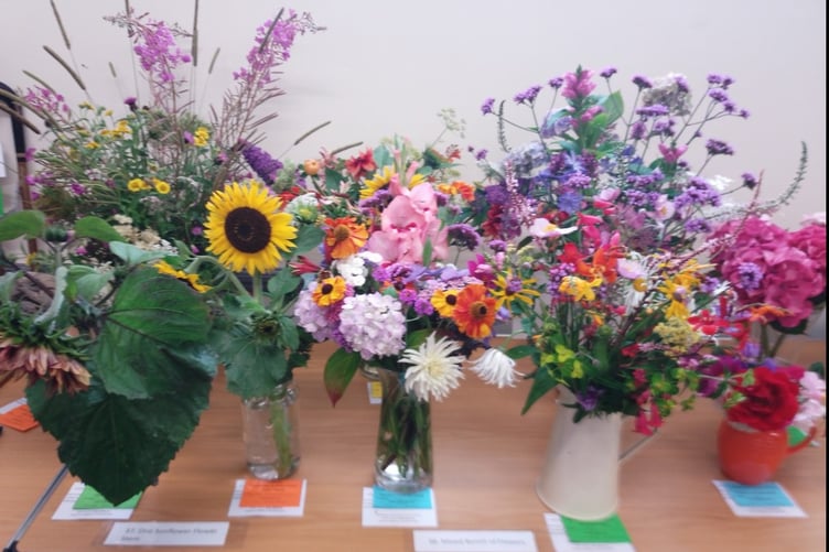 Flowers at Llanteg Show