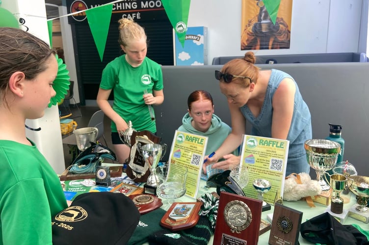 Tenby Dolphins 50th Anniversary Gala - medals and raffle signs
