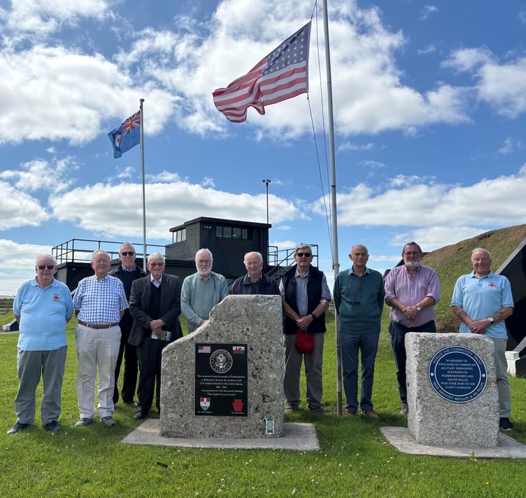 Narberth and District Probus Club members with volunteers from the museum
