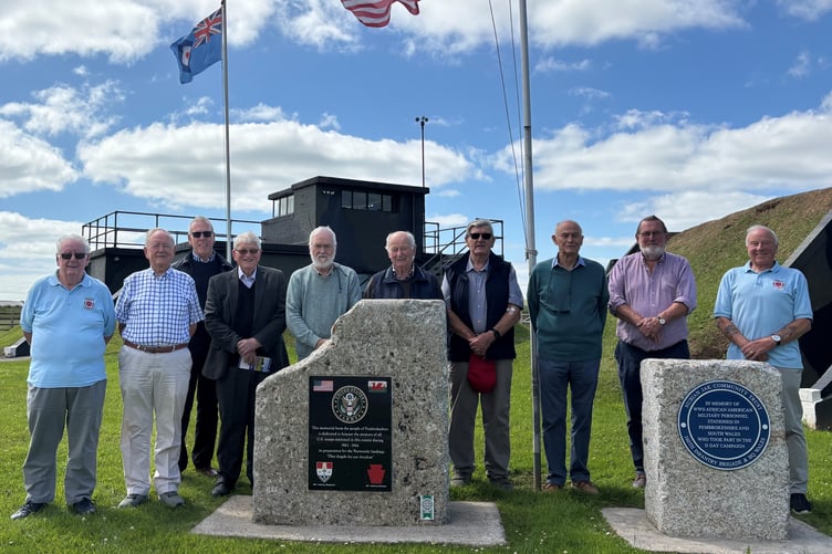 Narberth and District Probus Club members with volunteers from the museum
