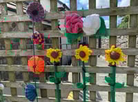 Yarn bombers brighten day for Penally Bridge Club