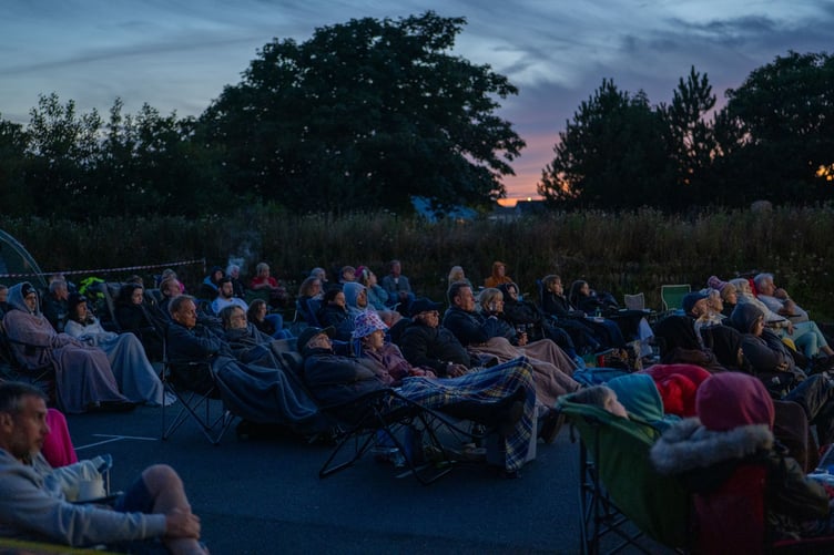 Sunset cinema at Twr y Felin Hotel, St Davids