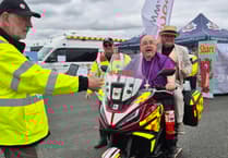 Bishop Dorrien joins Blood Bikes Wales at County Show