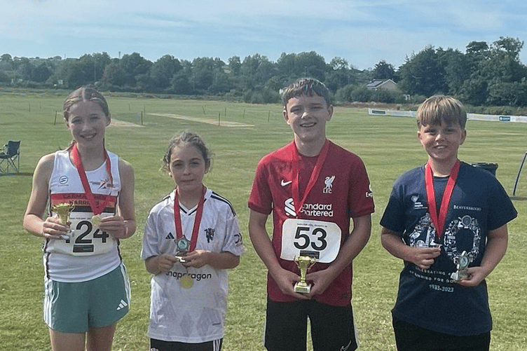 Emily, Olive, Cobyn and Jack were junior winners in the third annual Dash for Ash 5K fun run in Kilgetty.