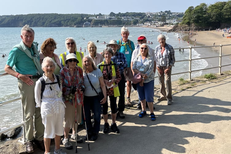 Steadies at Coppet Hall Beach, Saundersfoot on a hot and sunny August 16