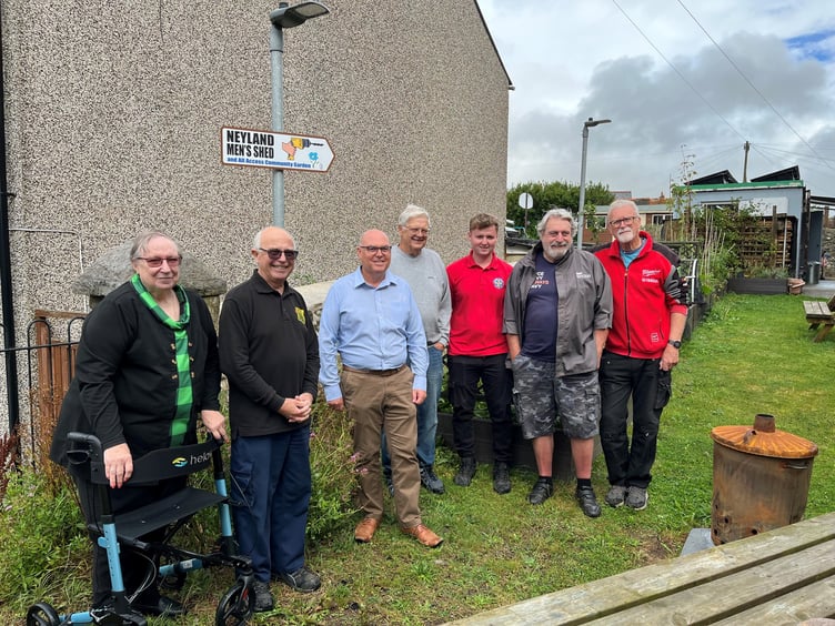 Paul Davies MS on a visit to Neyland Men’s Shed