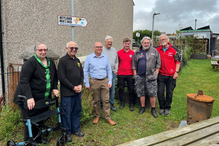 Paul Davies MS on a visit to Neyland Men’s Shed