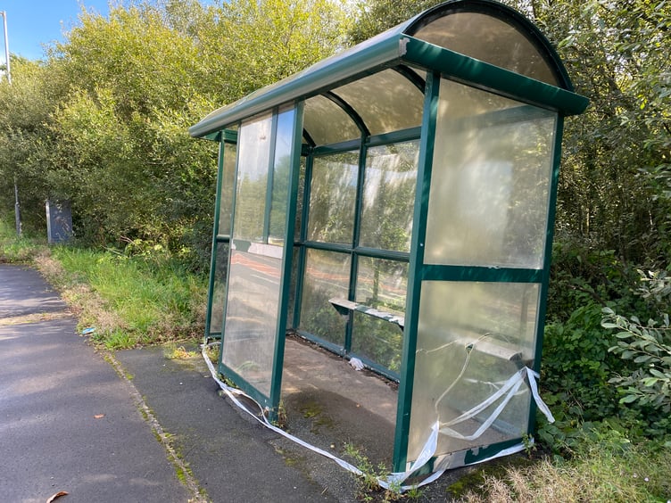 Milton Bus Shelter Damage