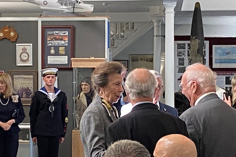 The Princess Royal engaging with community members at Pembroke Dock Heritage Centre