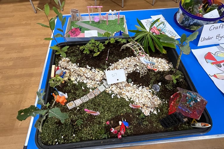 Garden craft entry at the Giraldus Centre, Manorbier & District Village Show