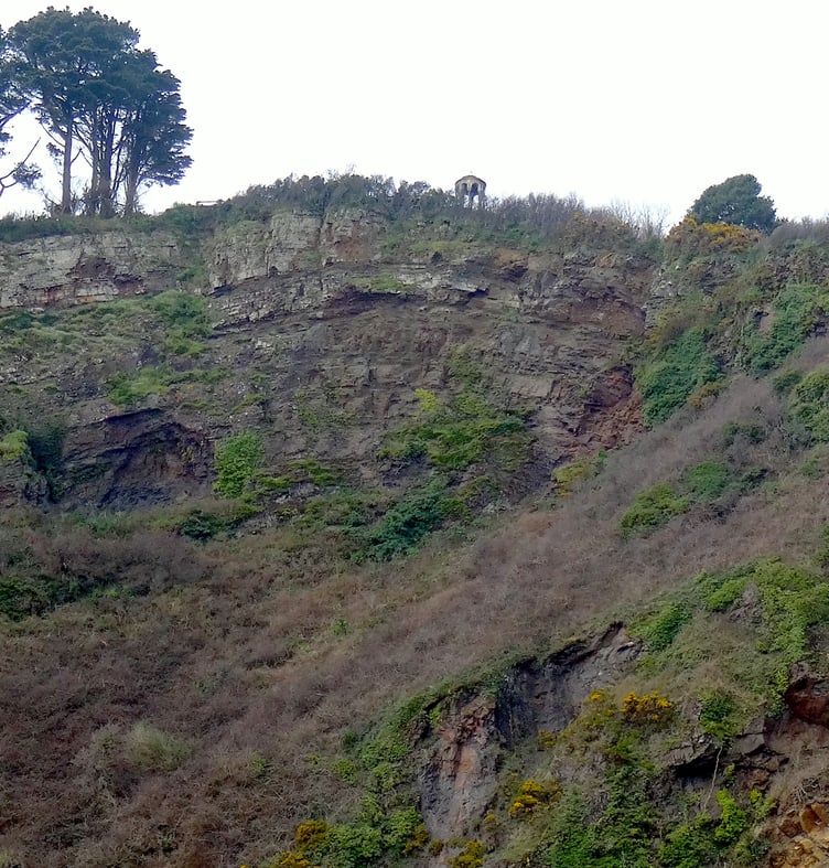 Temple to the Winds at Clovers - seen from the shore at low tide