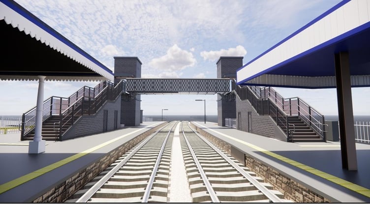 Proposed new footbridge at Tenby railway station