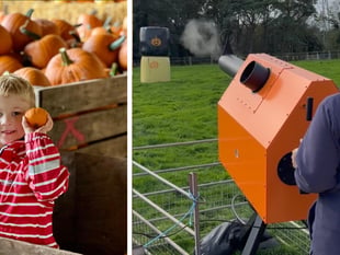 Pumpkins take flight at Lamphey!