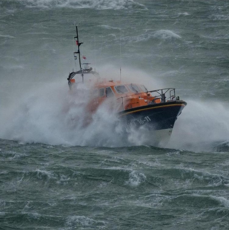 Angle Lifeboat RNLI crew braved Storm Amy to practice rough weather skills