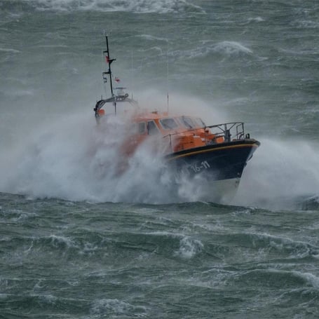 Angle Lifeboat RNLI crew braved Storm Amy to practice rough weather skills