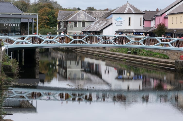 The new ‘signature’ bridge at Haverfordwest