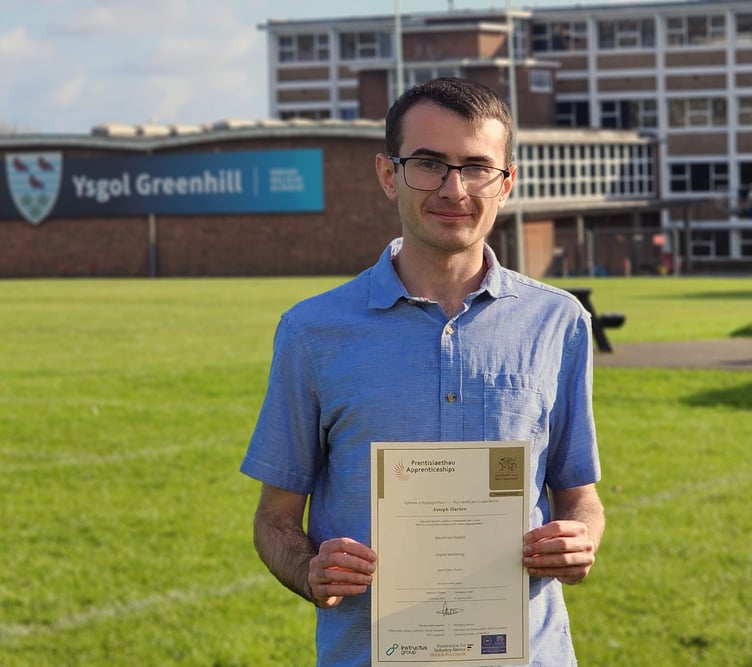 Former Ysgol Greenhill pupil Joe Hurlow