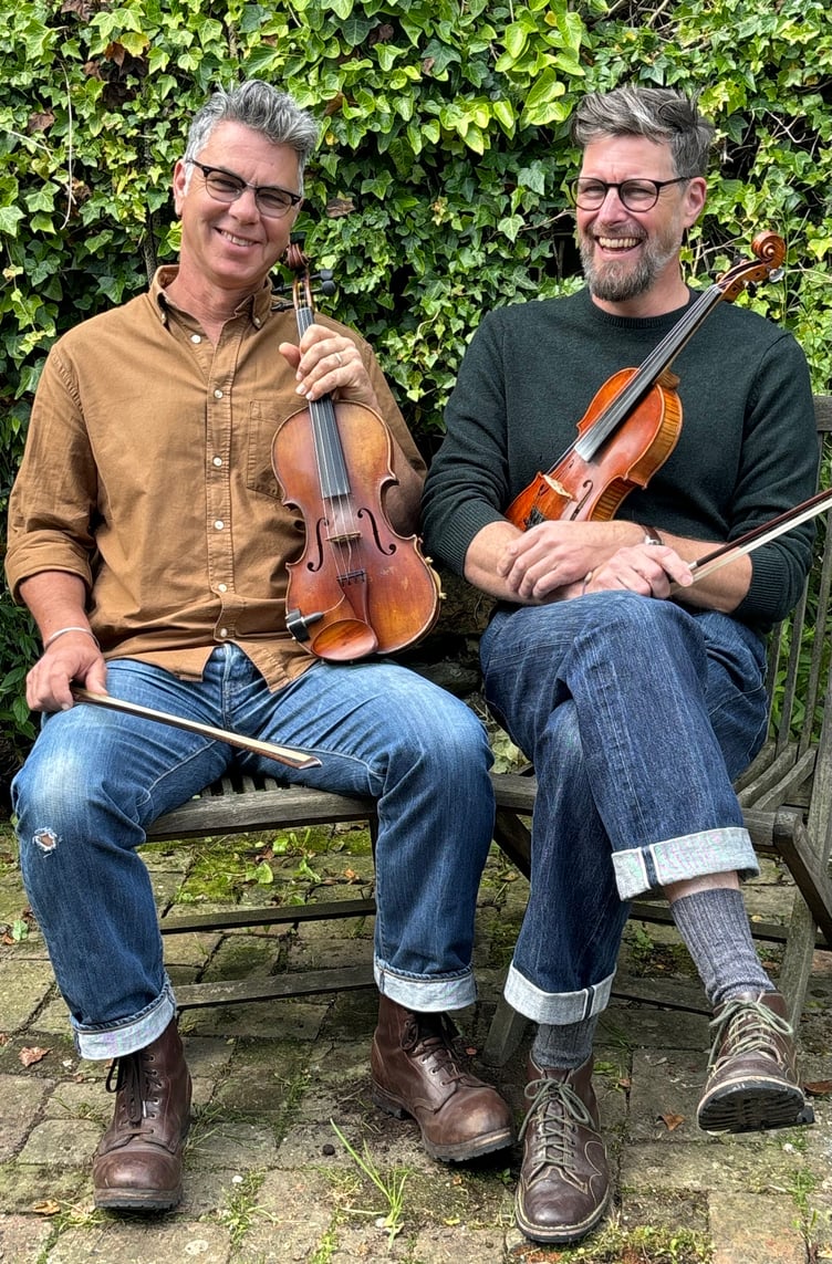 Twin fiddlers Jock Tyldesly and Teilhard Frost
