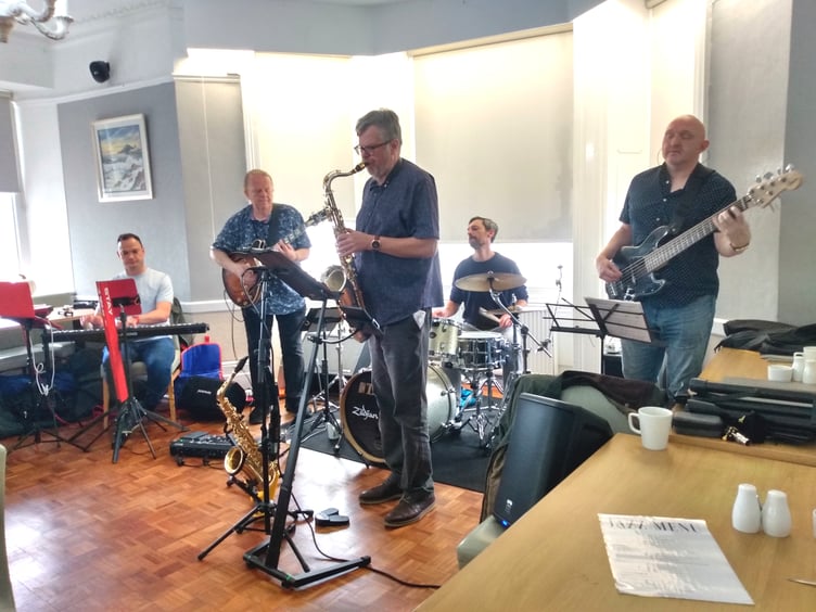 The Groucho Club performing at the Clarence House Hotel, Tenby