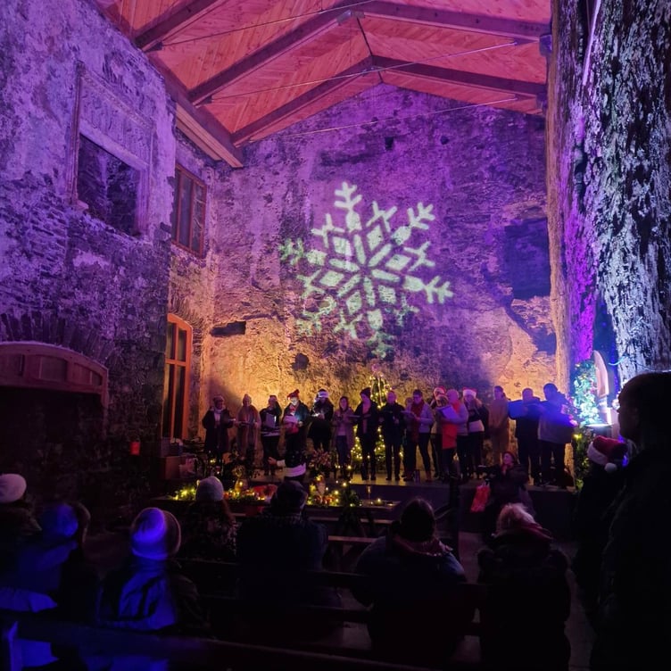 Carew Castle Glow with choir