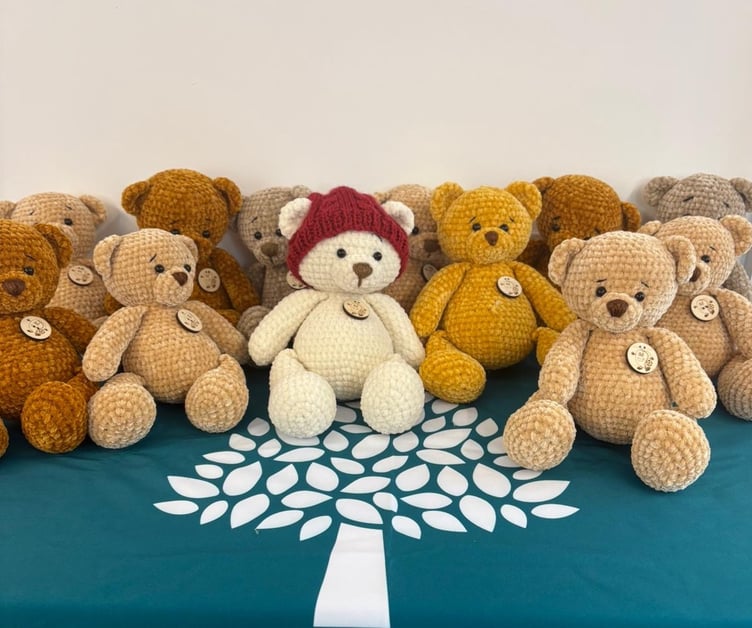 Crocheted teddies to CRY (Cardiac Risk in the Young)