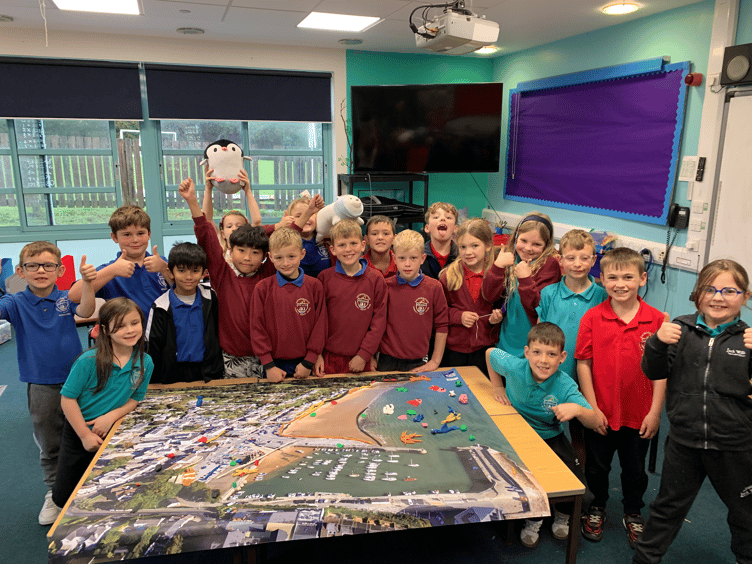 Saundersfoot School pupils have helped Pembrokeshire Coastal Forum pilot new creative Climate Adaptation Toolkit activities – mapping their village, imagining future scenarios, and learning how communities can prepare for coastal change.