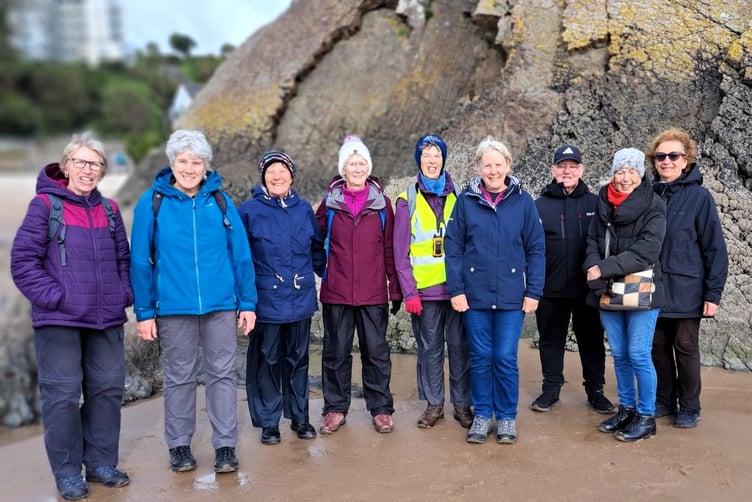 Steps2Health Speedies walkers, pictured by Goscar Rock on Tenby’s North Beach on October 4