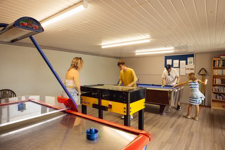 On-site games room, Tudor Glen