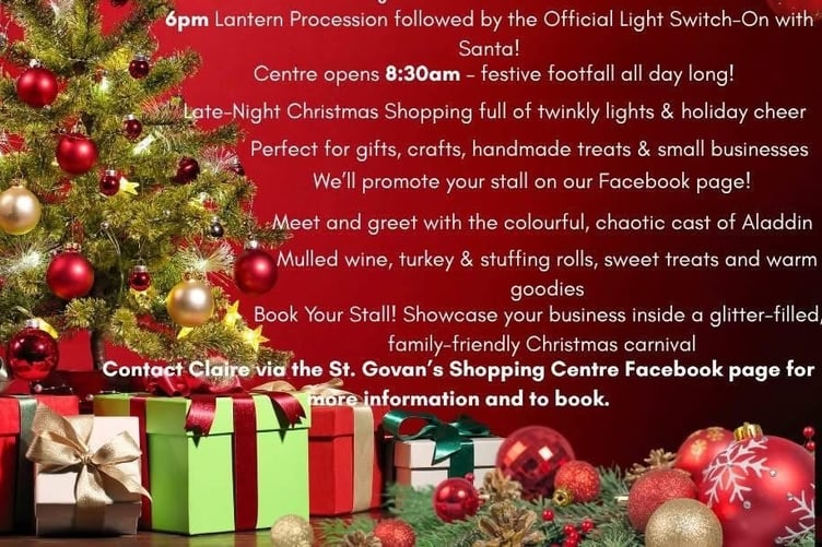 St Govans Shopping Centre Christmas Market flyer