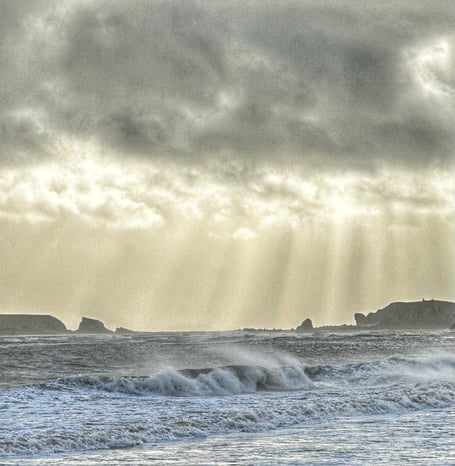 Phill Lees-Griffiths - Tenby South Beach in December (around the time of Storm Bram)