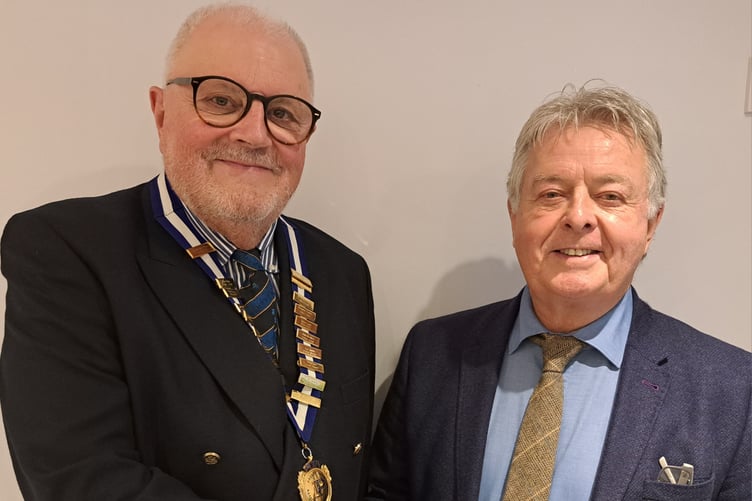 President David Thomas (left) with guest Speaker Brian Harries