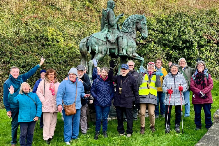 Steadies by the William Marshal statue in Pembroke, December 13
