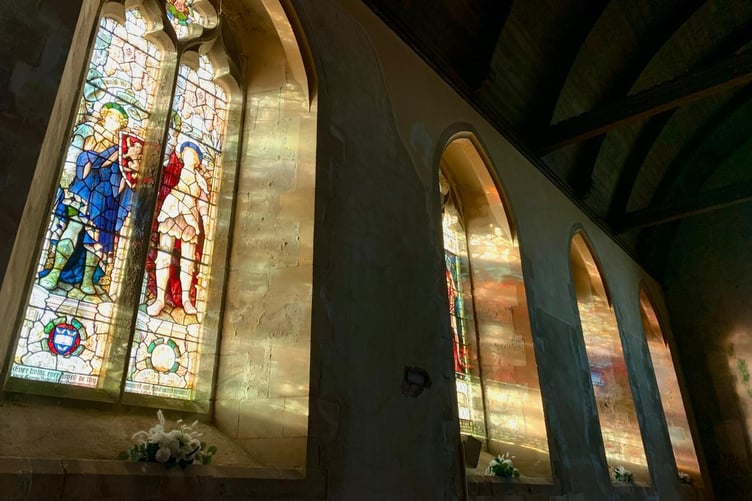 St Andrews Church, Narberth stained glass windows