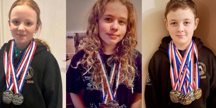 Medal winners at Nofio Sir Gar Open Meet 2026