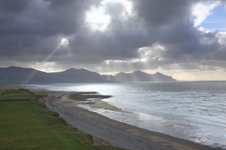 View from the hill fort at Dinas Dinlle