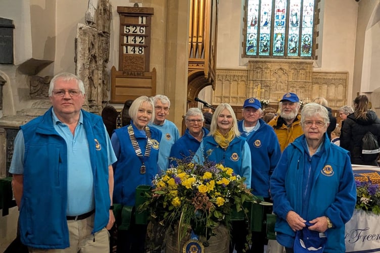 Pembroke and Pembroke Dock Lions agreed to decorate one of the bells that have been restored for rehanging at St Mary’s Church, Pembroke.
