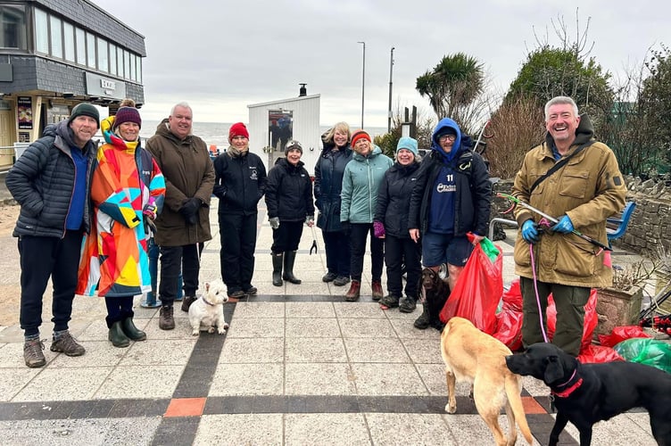 At the start of February, Saundersfoot Rotarians also joined forces once again with the brilliant Saundersfoot Wombles for a beach clean, led by Sam from Ecoast.