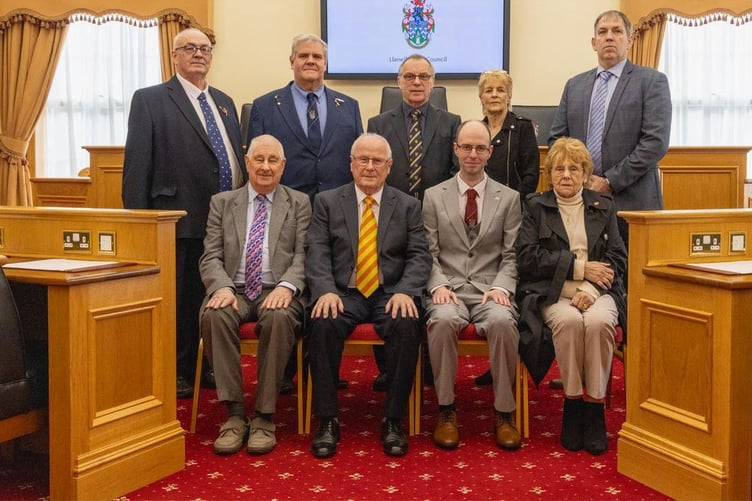 Members of the new Independent-led Llanelli Town Council
