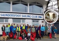 Saundersfoot volunteers clear 70kg of litter