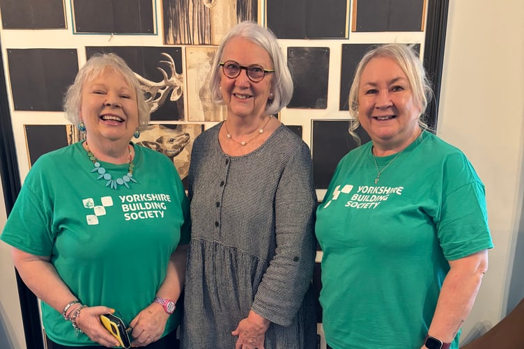 Yorkshire Building Society’s Volunteer Outreach team members Roz Oaks and Sian Rees were welcomed to Narberth Ladies Probus’ April meeting