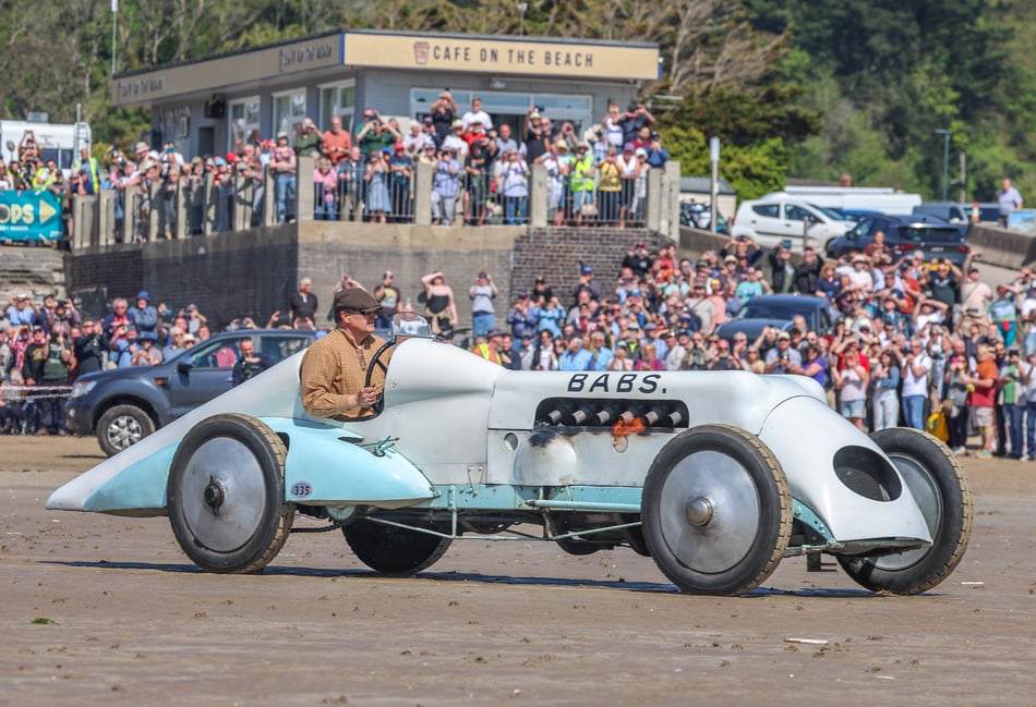 Babs returns to the sand 100 years after setting world record