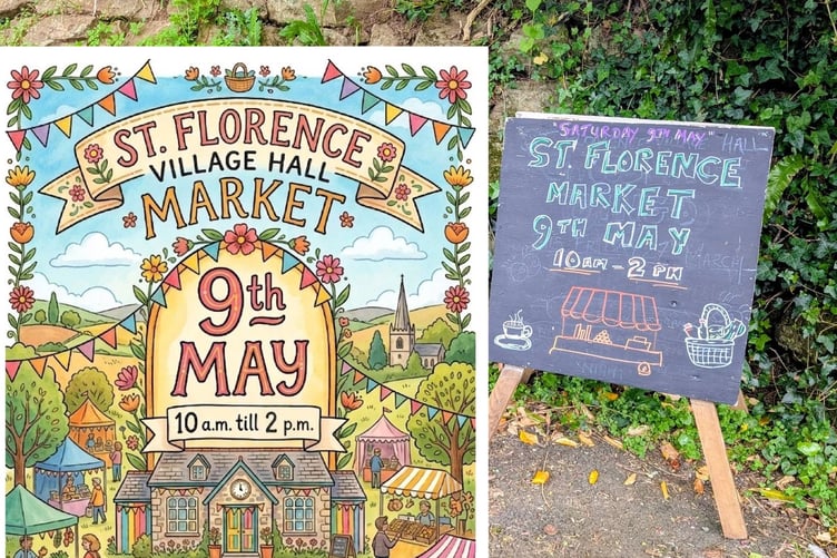 Find unique treasure at St Florence Village Hall Market, Saturday, May 9, 10am-2pm.