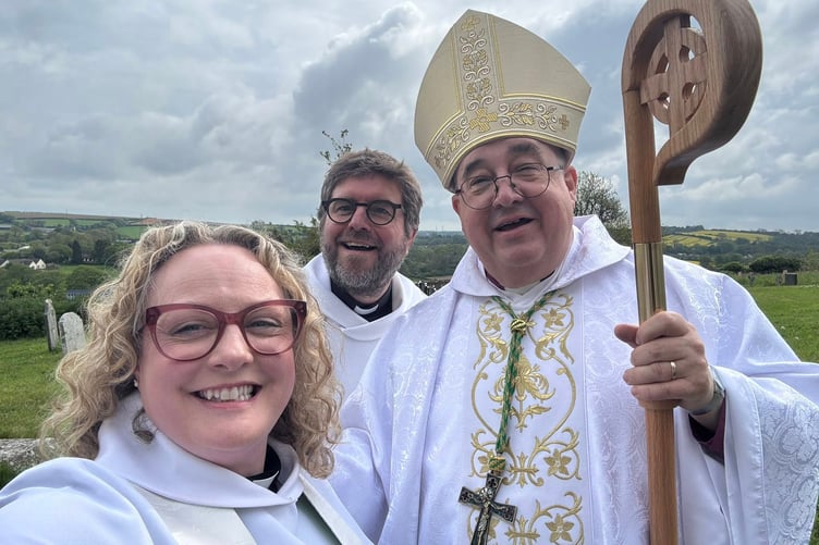 Rev’d Hannah said it was a joy to welcome Bishop Dorrien and canon Jonathan to St Michael and All Angels Church, Cosheston to celebrate the 1st anniversary of ‘Together in Worship’.