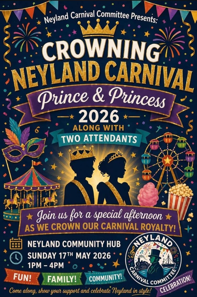 Crowning Neyland Carnival Prince and Princess