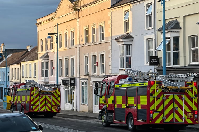 Fire engines in Meyrick Street