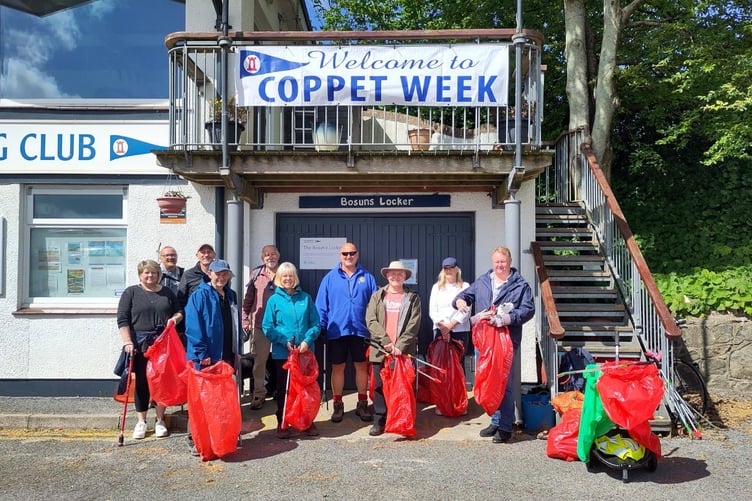 Saundersfoot Rotary and friends joining the Ecoast beach clean on May 17