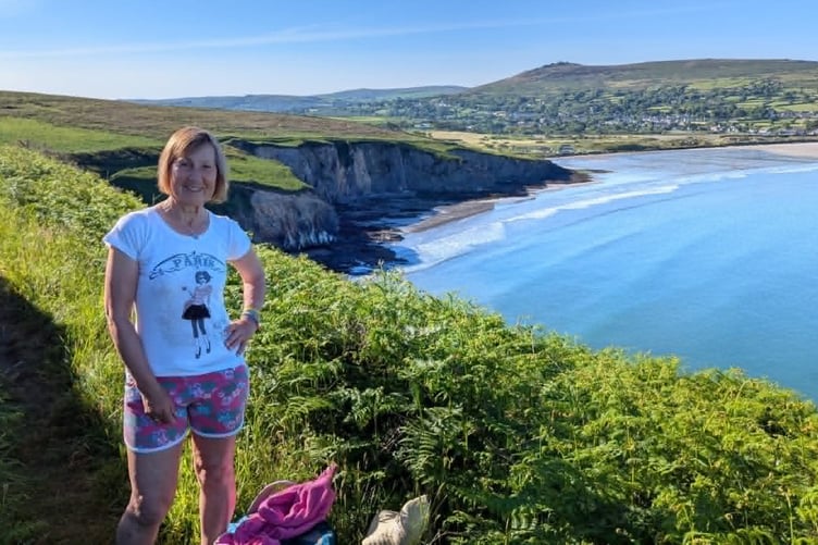Pauline Edwards walked the Pembrokeshire Coast Path in just two weeks to raise money for Paul Sartori Foundation Hospice Care