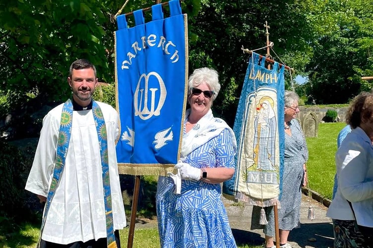 At St Peter and St Cewydd Steynton on May 30, branches of Mothers' Union from across Pembrokeshire joined together in the sunshine to celebrate 150 years of amazing work supporting Plant Dewi, The Mission to Seafarers and MAWW Fire and Rescue amongst many other organisations and charities